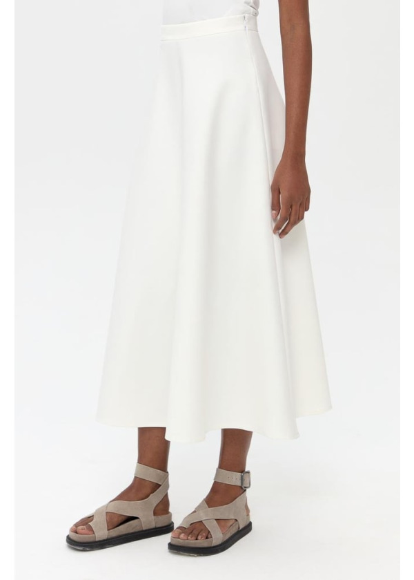 Kloş Etek Beyaz