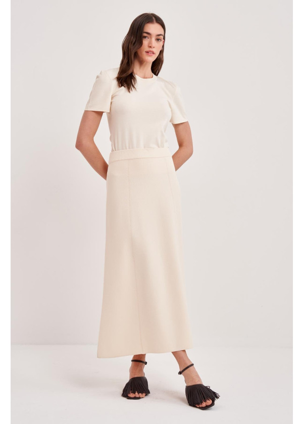 TRİKO KUPLARI KROŞETALI EVAZE ETEK